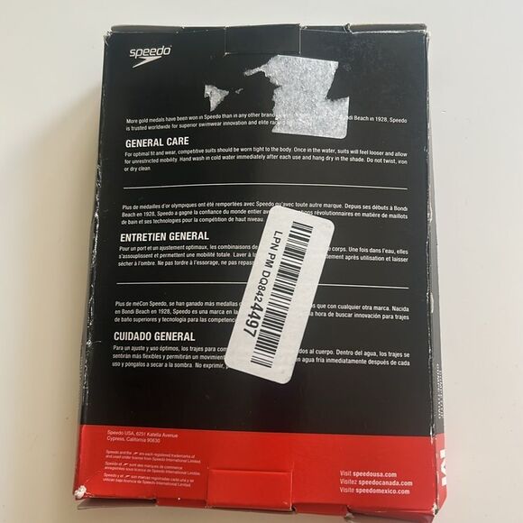 Speedo Boys Edge Splice Jammer Red/Black, Size 22, NWT - Picture 8 of 9